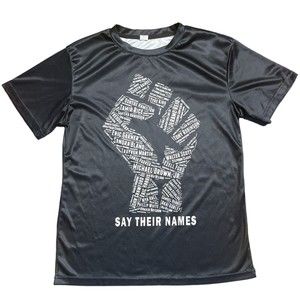 Black Lives Matter Boys Say Their Names Youth Medium Shirt Black White